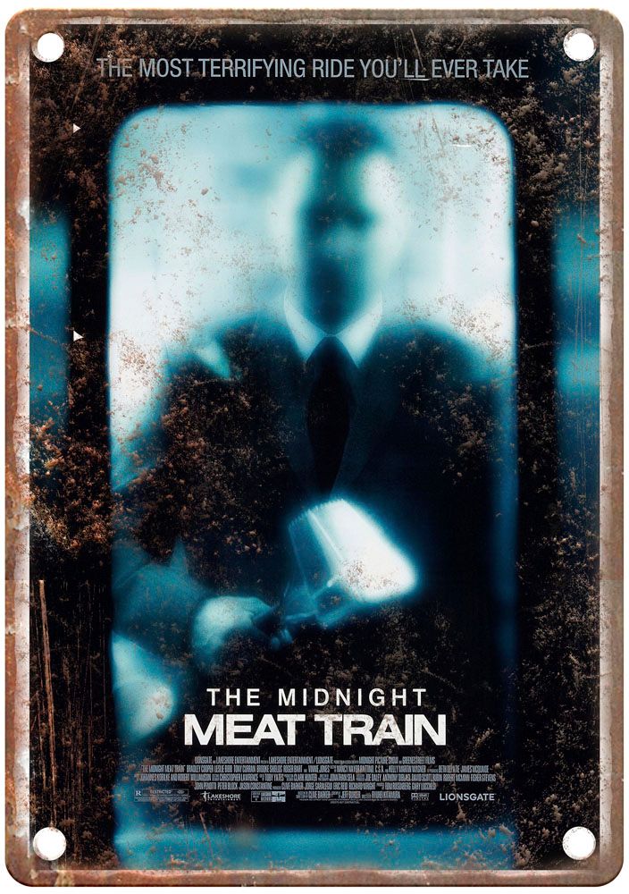 Midnight Meat Train Vintage Movie Poster Old Retro Look Metal Sign