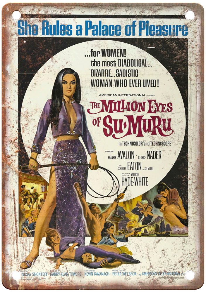 Million Eyes Of Su Muru Vintage Movie Poster Old Retro Look Metal Sign