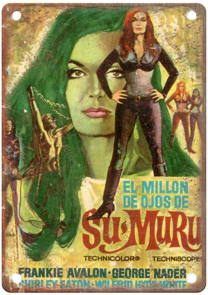 Million Eyes Of Su Muru Vintage Movie Poster Old Retro Look Metal Sign