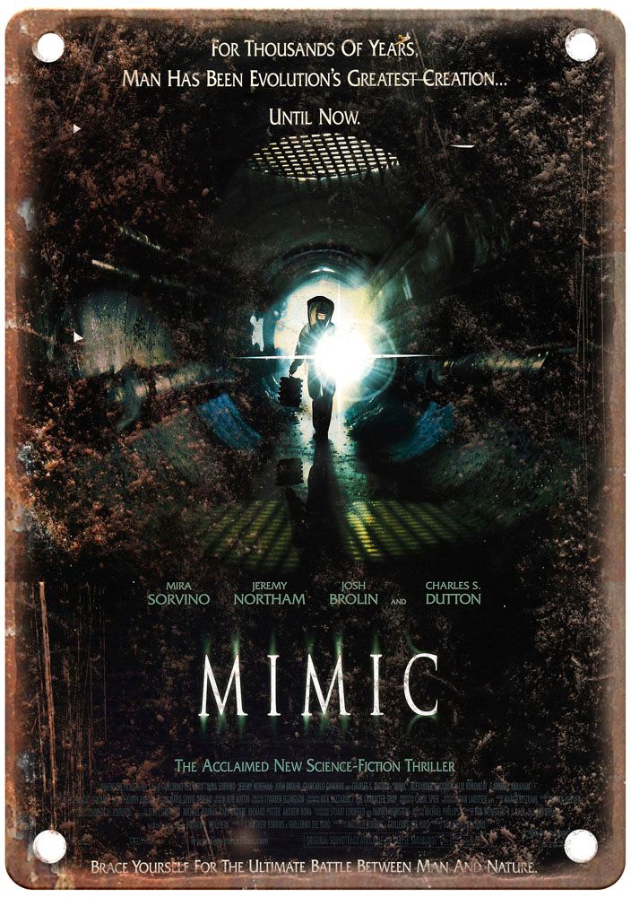 Mimic Vintage Movie Poster Old Retro Look Metal Sign