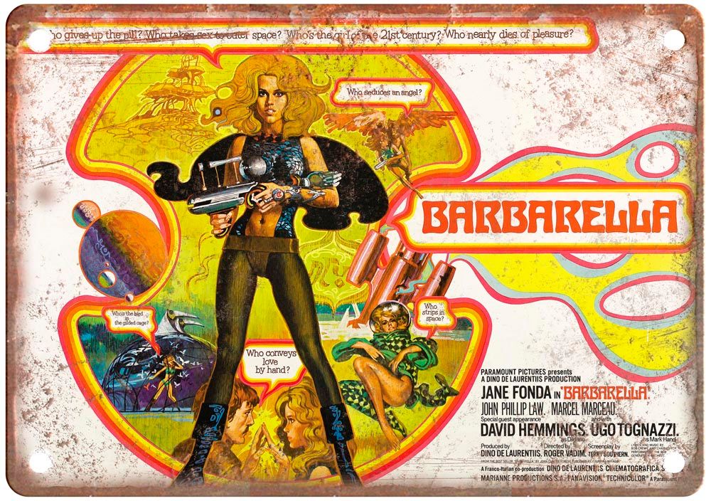 Barbarella Vintage Movie Poster Old Retro Look Metal Sign