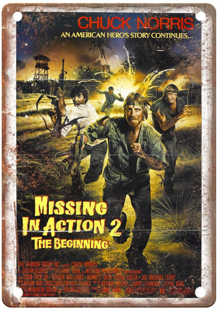 Missing In Action 2 Vintage Movie Poster Old Retro Look Metal Sign