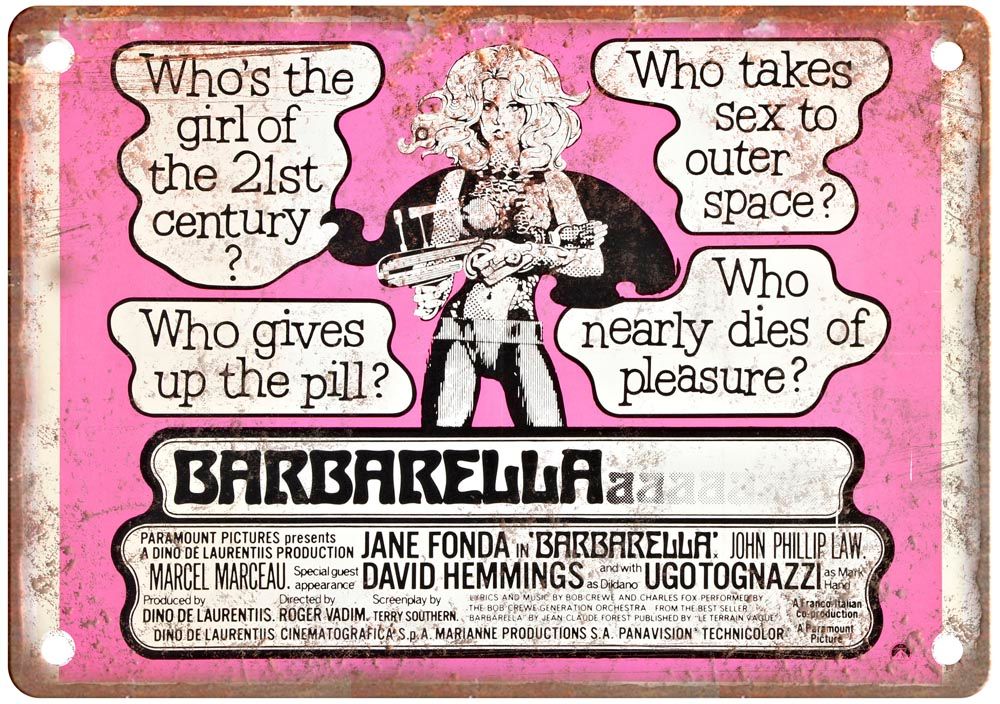 Barbarella 10 Vintage Movie Poster Old Retro Look Metal Sign