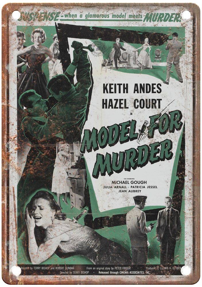 Model For Murder Vintage Movie Poster Old Retro Look Metal Sign