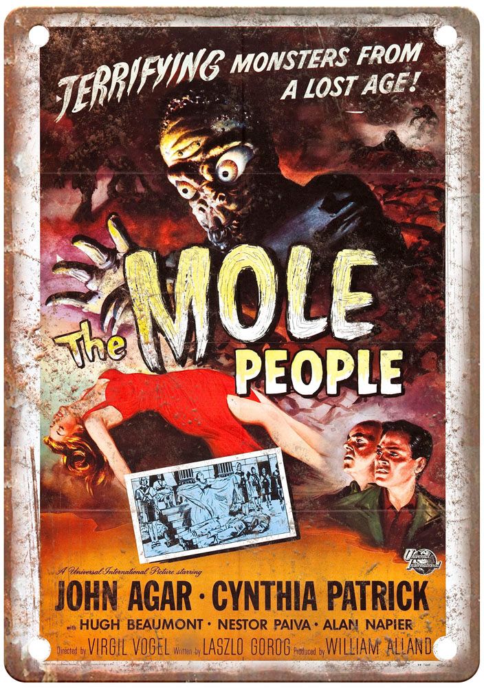 Mole People Vintage Movie Poster Old Retro Look Metal Sign