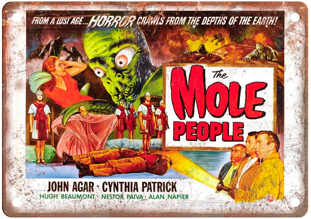 Mole People Vintage Movie Poster Old Retro Look Metal Sign