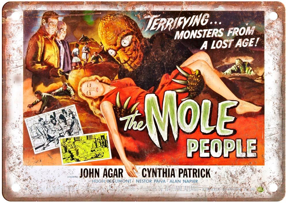 Mole People Vintage Movie Poster Old Retro Look Metal Sign