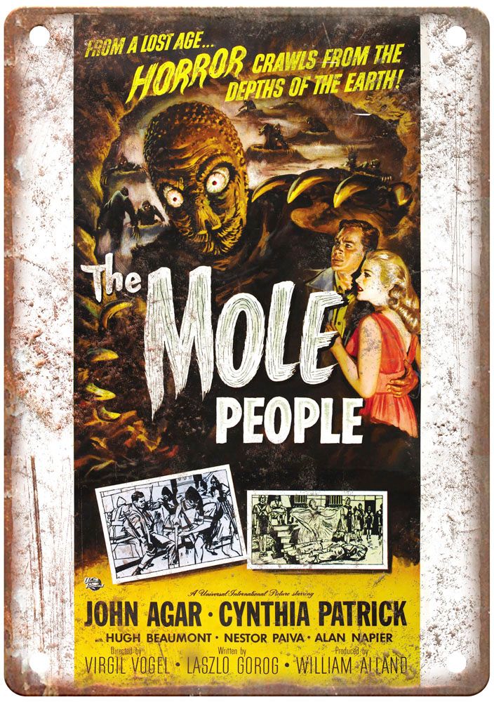 Mole People Vintage Movie Poster Old Retro Look Metal Sign