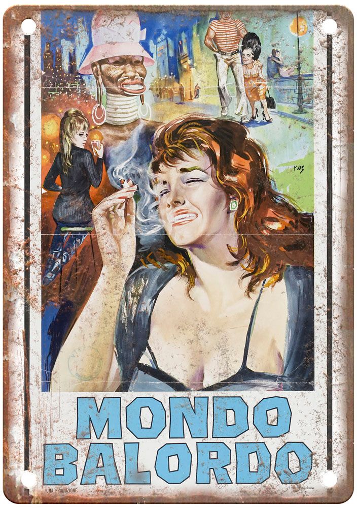 Mondo Balordo Vintage Movie Poster Old Retro Look Metal Sign