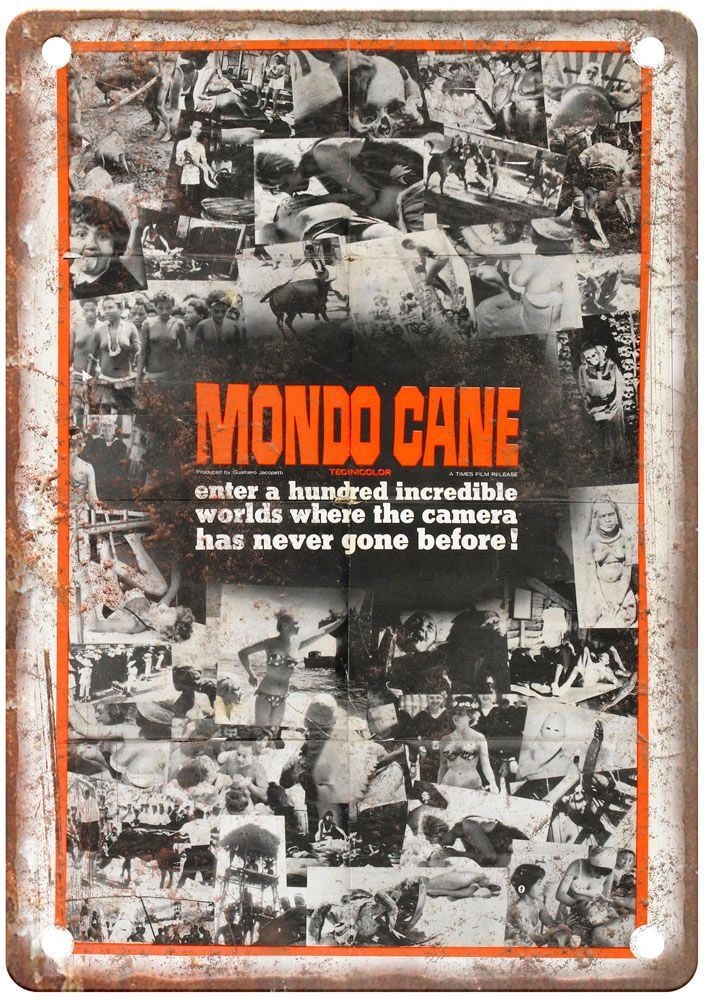 Mondo Cane Vintage Movie Poster Old Retro Look Metal Sign