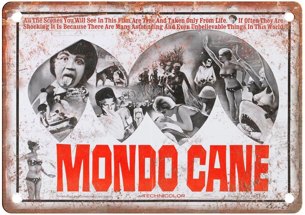 Mondo Cane Vintage Movie Poster Old Retro Look Metal Sign