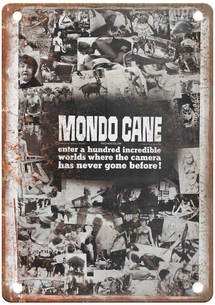 Mondo Cane Vintage Movie Poster Old Retro Look Metal Sign