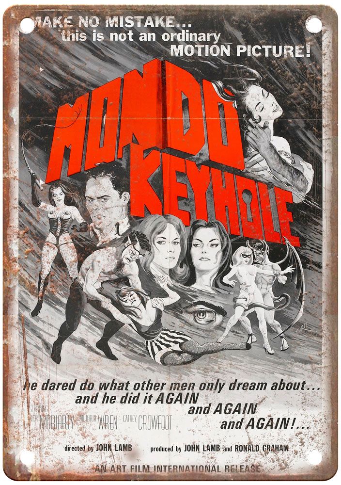 Mondo Keyhole Vintage Movie Poster Old Retro Look Metal Sign