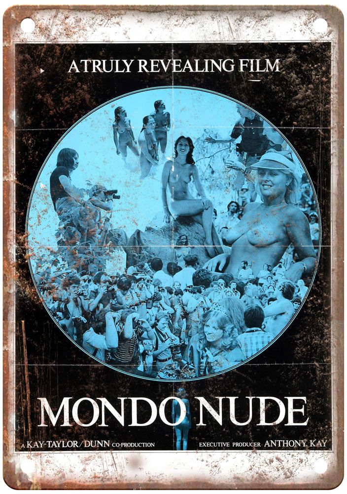 Mondo Nude Vintage Movie Poster Old Retro Look Metal Sign