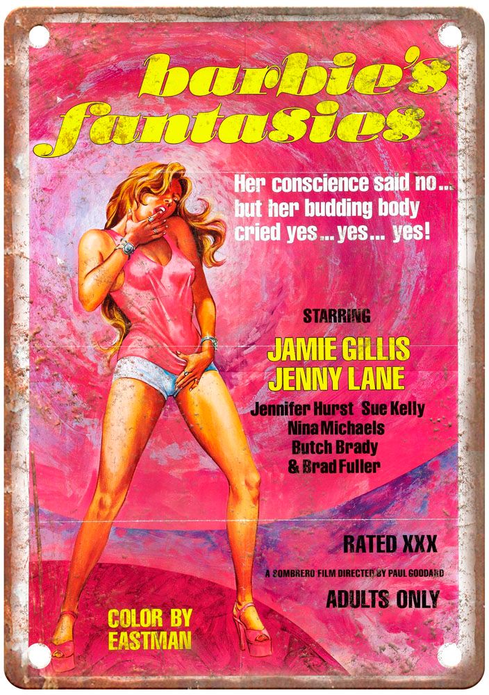 Barbies Fantasies Vintage Movie Poster Old Retro Look Metal Sign