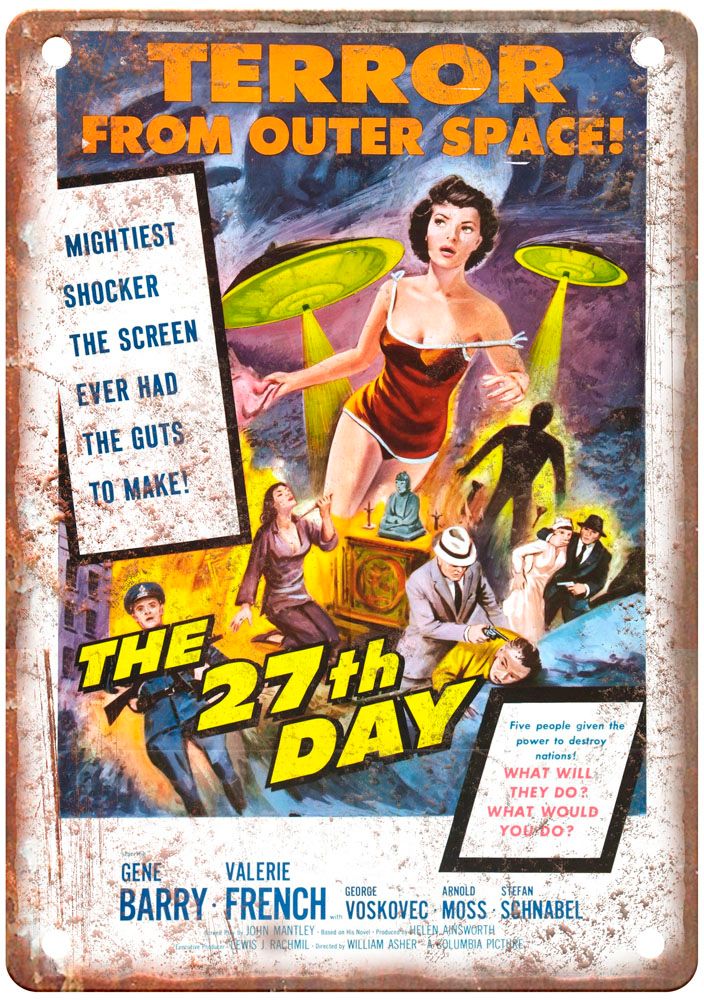 27th Day Vintage Movie Poster Old Retro Look Metal Sign