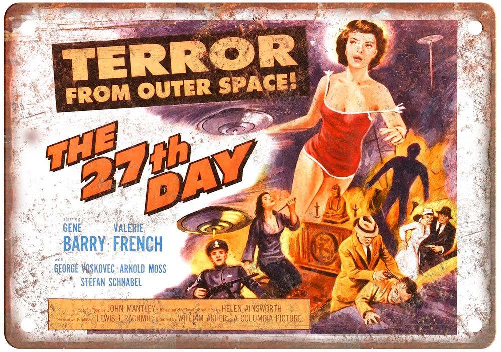 27th Day Vintage Movie Poster Old Retro Look Metal Sign