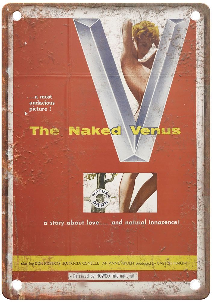 Naked Venus Vintage Movie Poster Old Retro Look Metal Sign