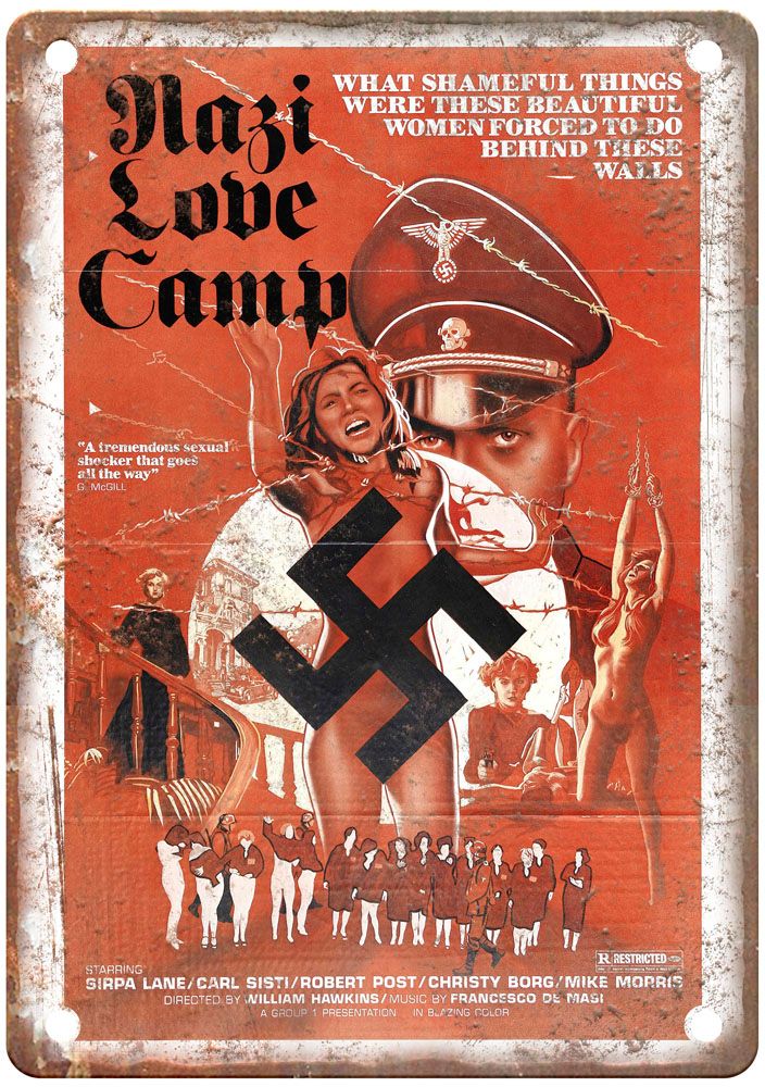 Nazi Love Camp Vintage Movie Poster Old Retro Look Metal Sign