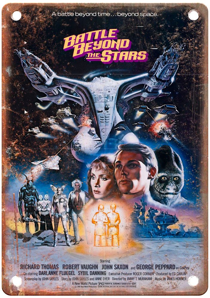 Battle Beyond Stars Vintage Movie Poster Old Retro Look Metal Sign