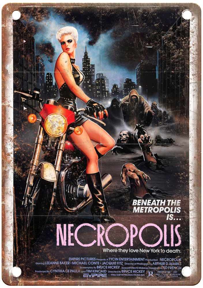 Necropolis Vintage Movie Poster Old Retro Look Metal Sign