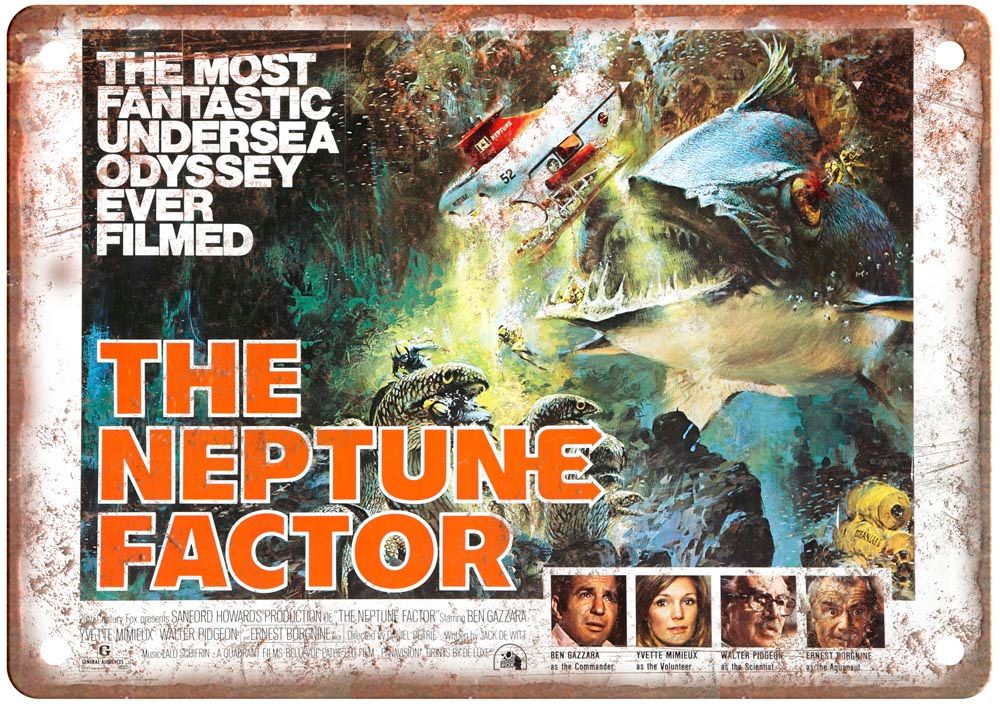 Neptune Factor Vintage Movie Poster Old Retro Look Metal Sign