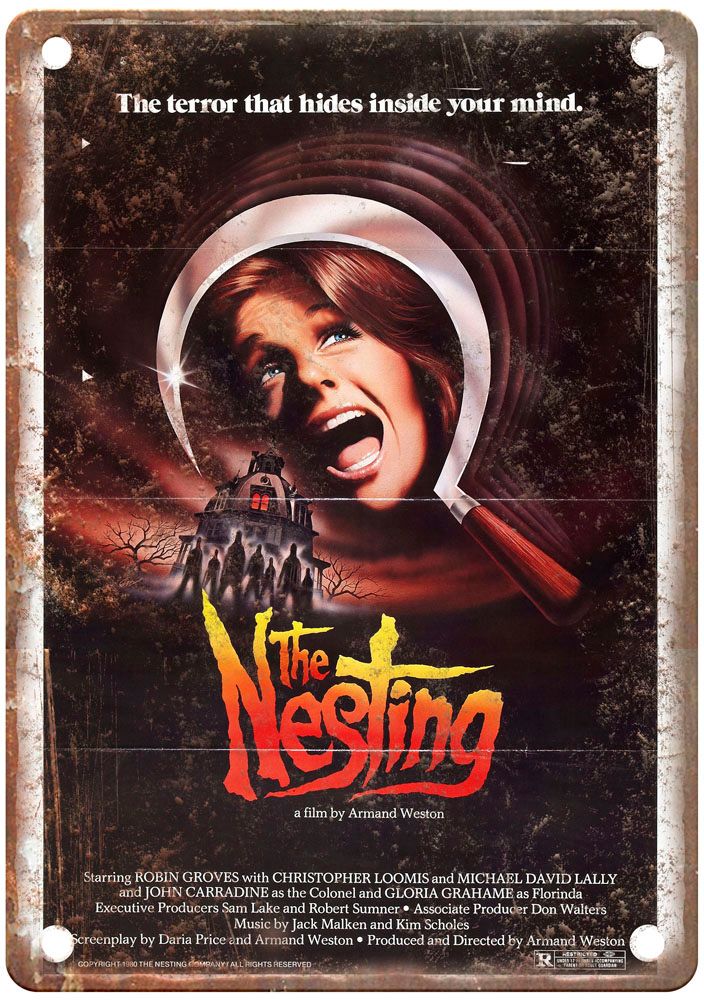 Nesting Vintage Movie Poster Old Retro Look Metal Sign