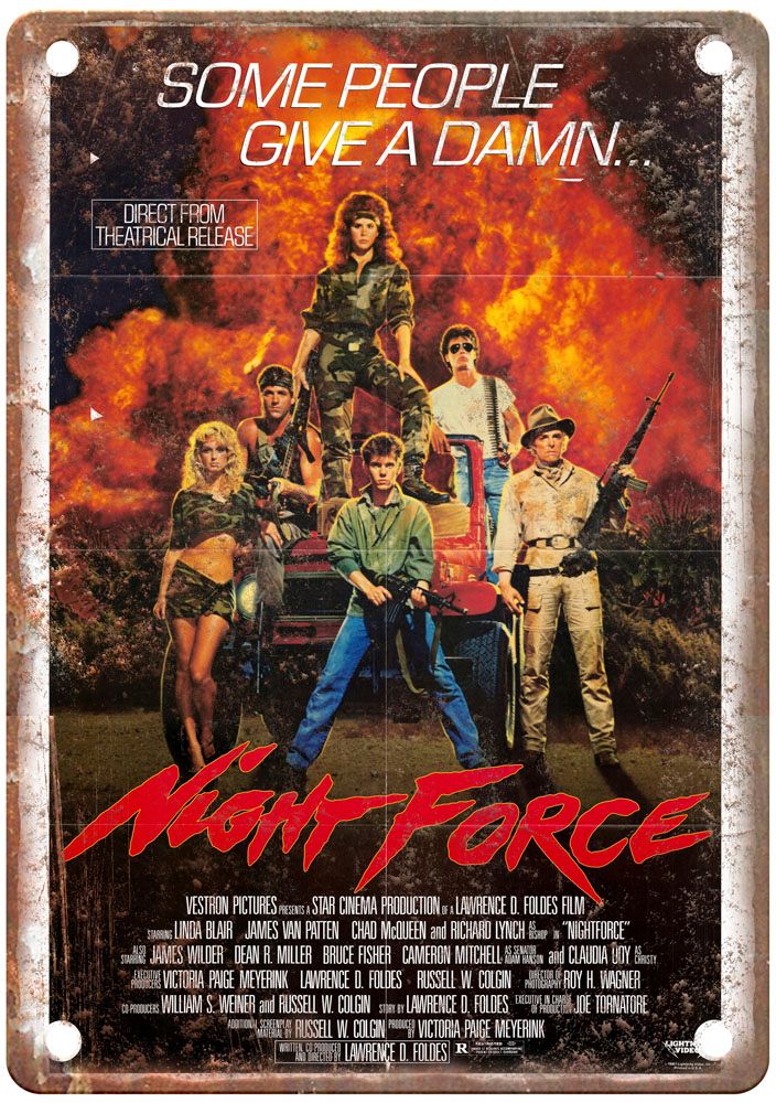 Night Force Vintage Movie Poster Old Retro Look Metal Sign