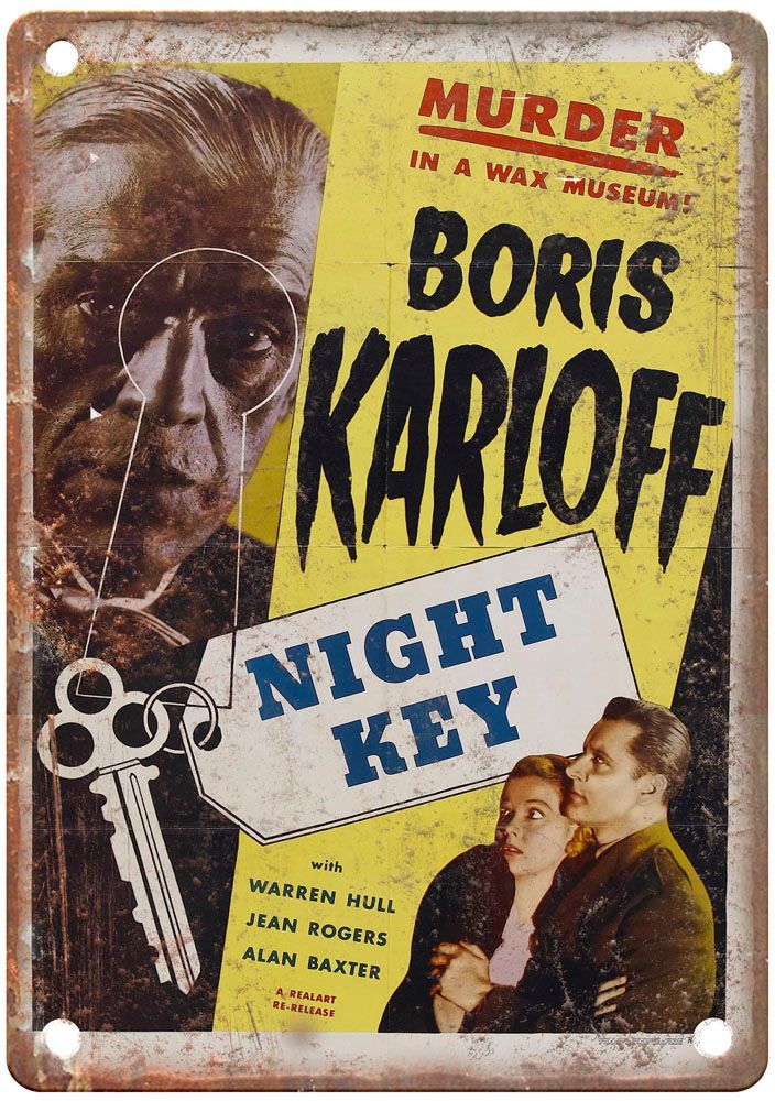 Night Key Vintage Movie Poster Old Retro Look Metal Sign