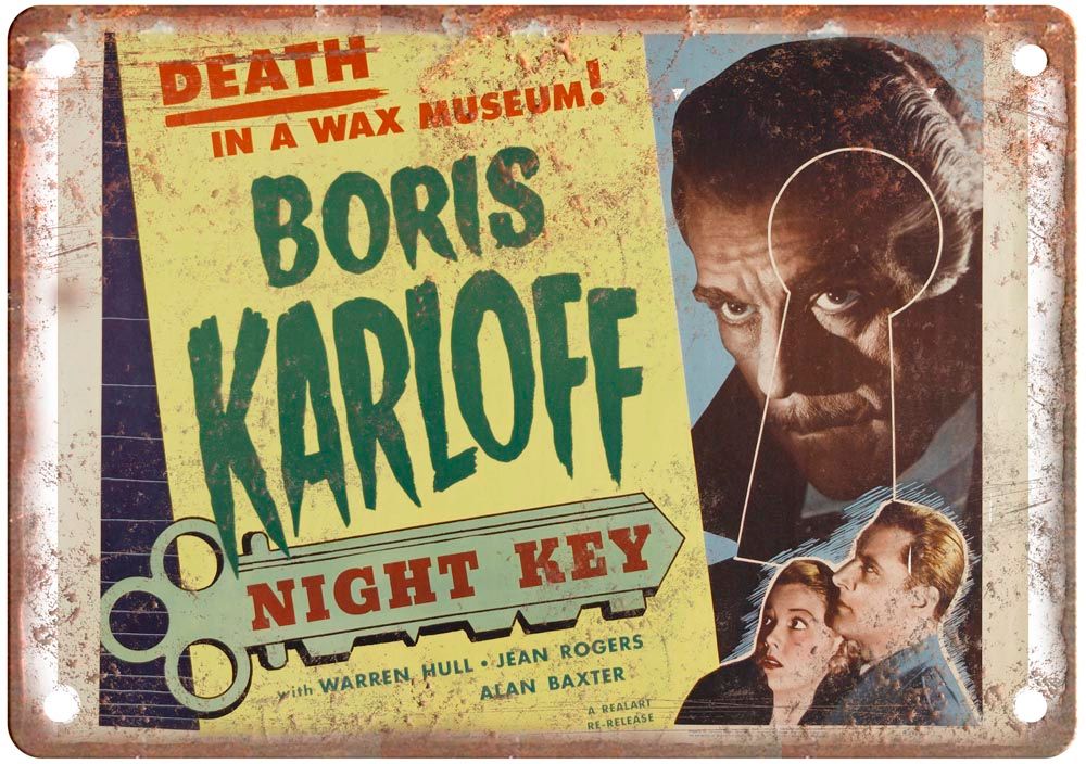 Night Key Vintage Movie Poster Old Retro Look Metal Sign