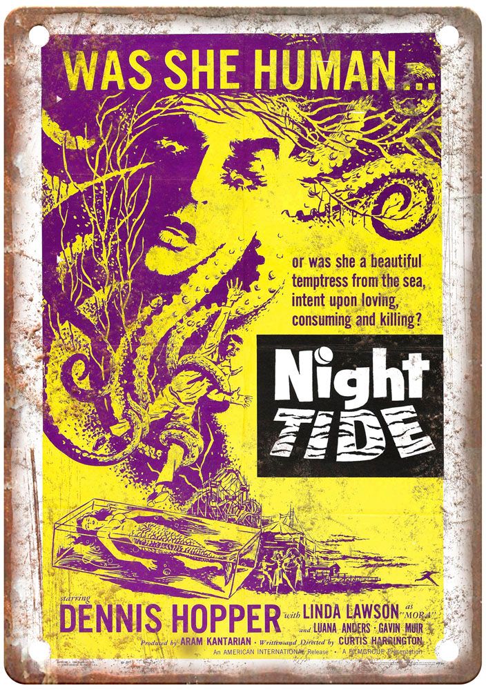 Night Tide Vintage Movie Poster Old Retro Look Metal Sign