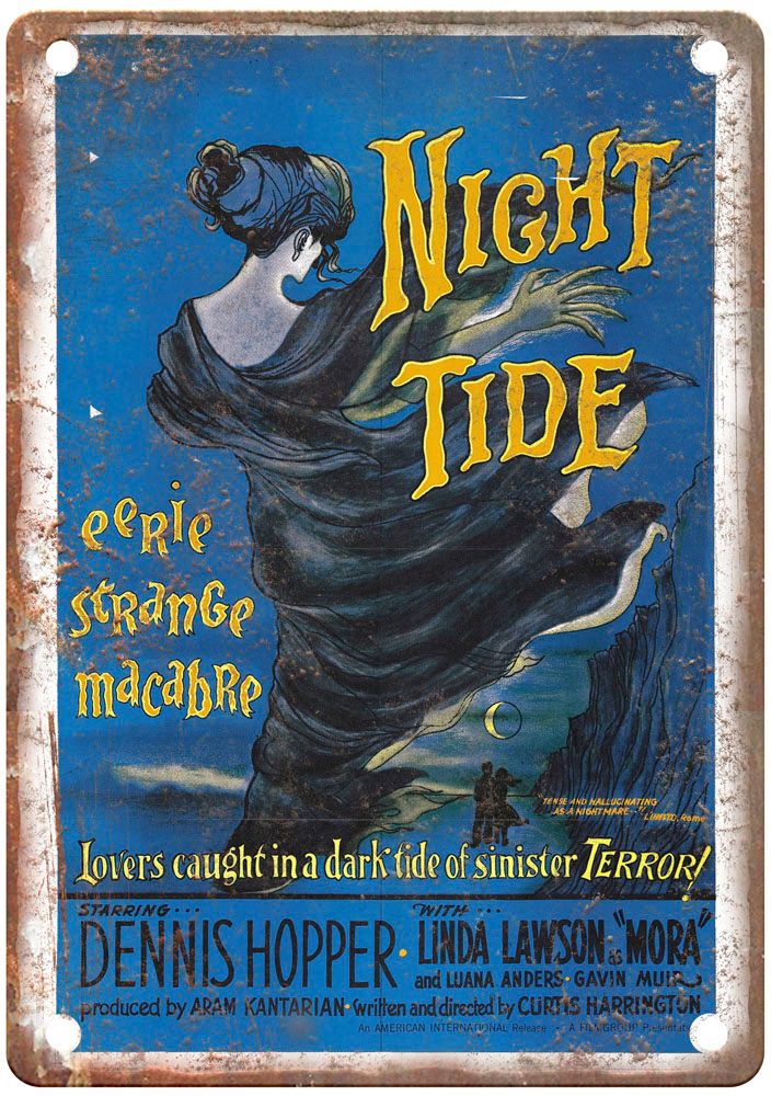 Night Tide Vintage Movie Poster Old Retro Look Metal Sign