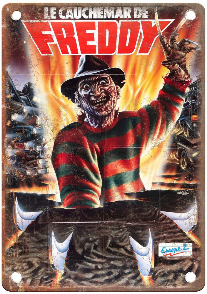 Nightmare On Elm Street 4 Vintage Movie Poster Old Retro Look Metal Sign