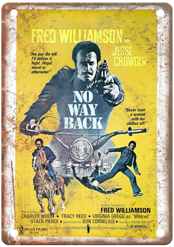 No Way Back 1976 Vintage Movie Poster Old Retro Look Metal Sign