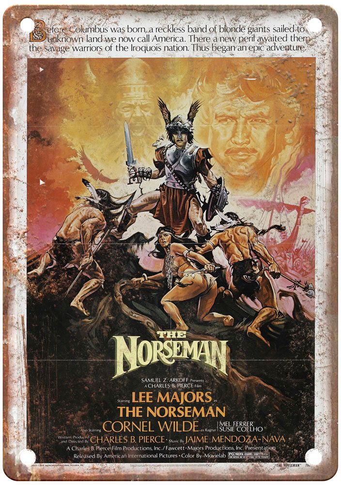 Norseman Vintage Movie Poster Old Retro Look Metal Sign