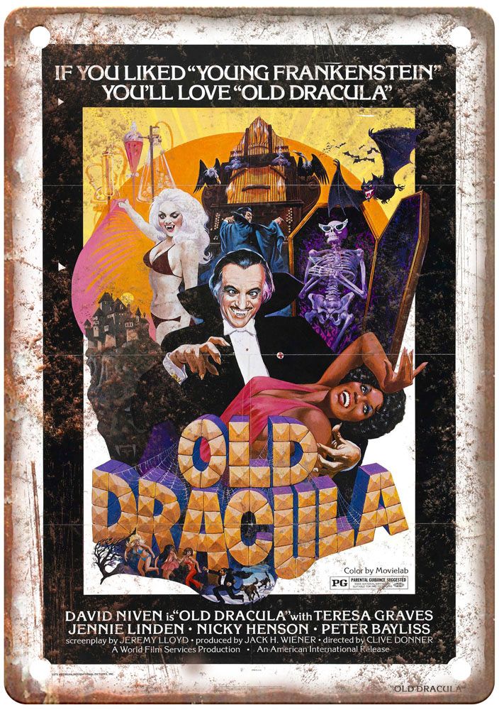 Old Dracula Vintage Movie Poster Old Retro Look Metal Sign