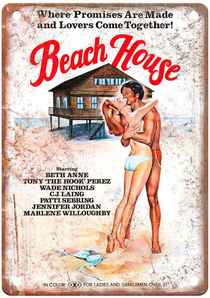 Beach House 1981 Vintage Movie Poster Old Retro Look Metal Sign