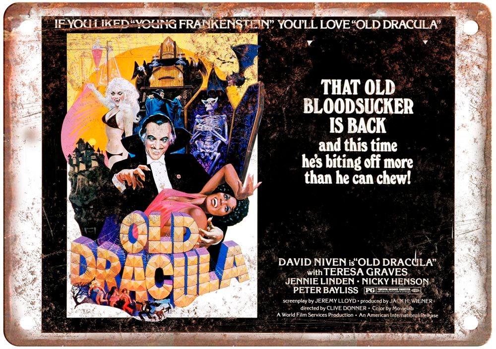 Old Dracula Vintage Movie Poster Old Retro Look Metal Sign