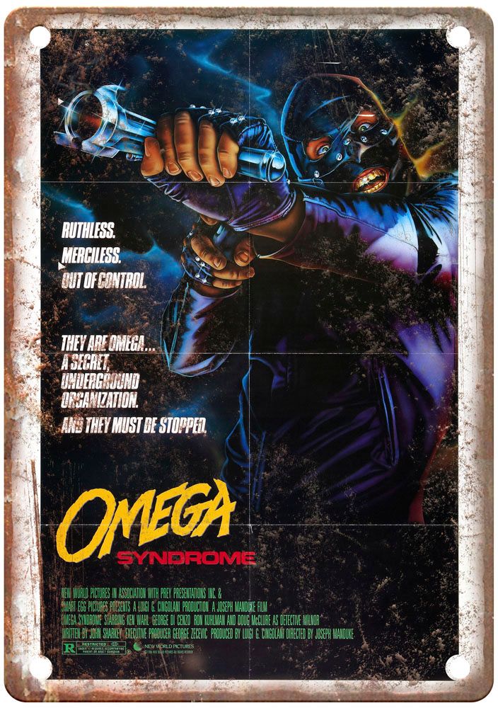 Omega Syndrome Vintage Movie Poster Old Retro Look Metal Sign