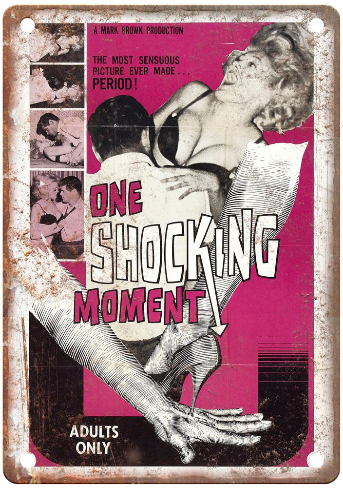 One Shocking Moment Vintage Movie Poster Old Retro Look Metal Sign