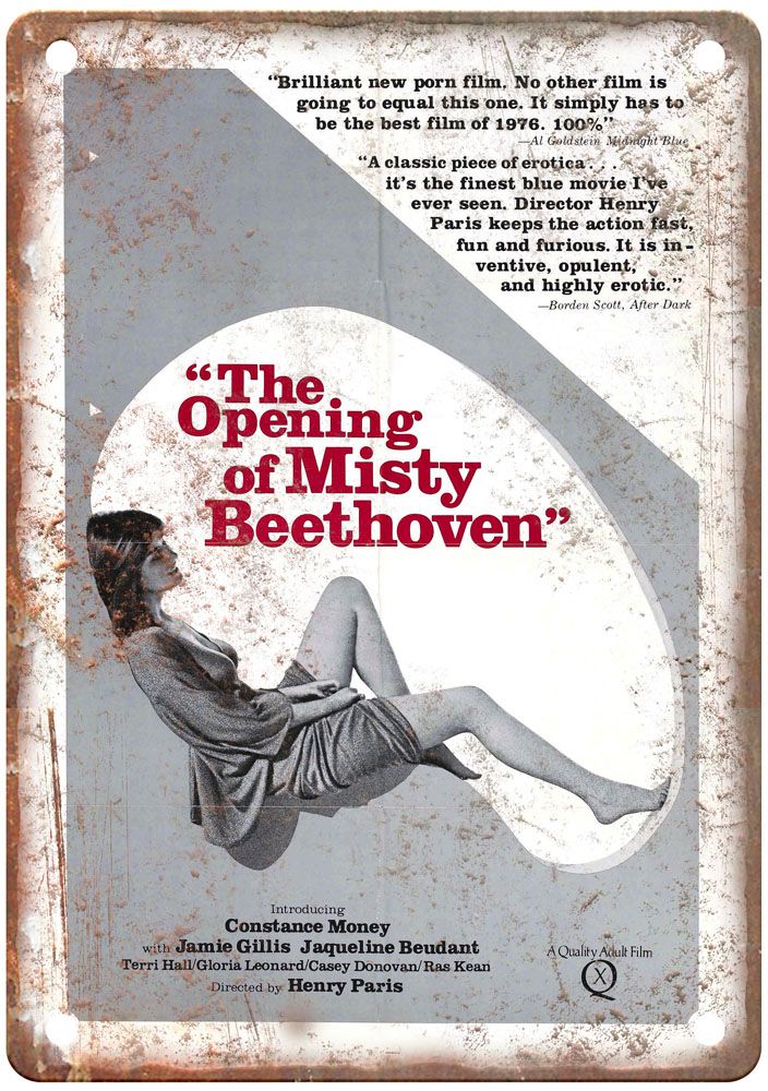 Opening Of Misty Beethoven Vintage Movie Poster Old Retro Look Metal Sign