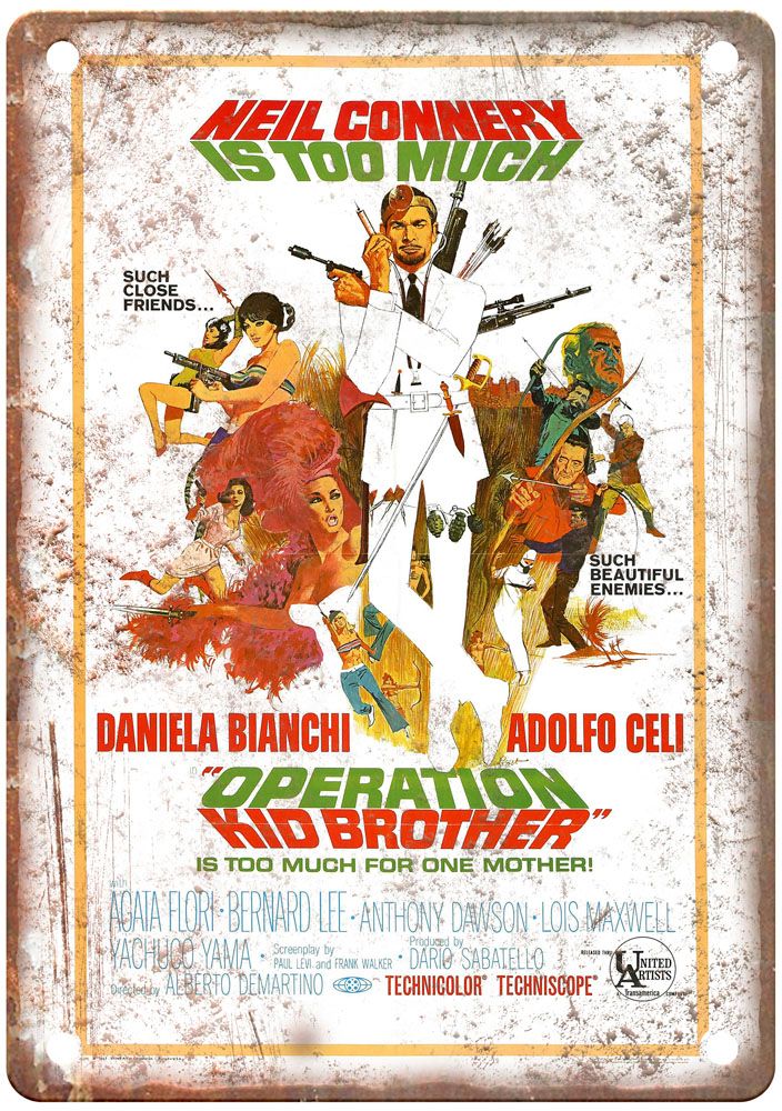 Operation Kid Brother Vintage Movie Poster Old Retro Look Metal Sign