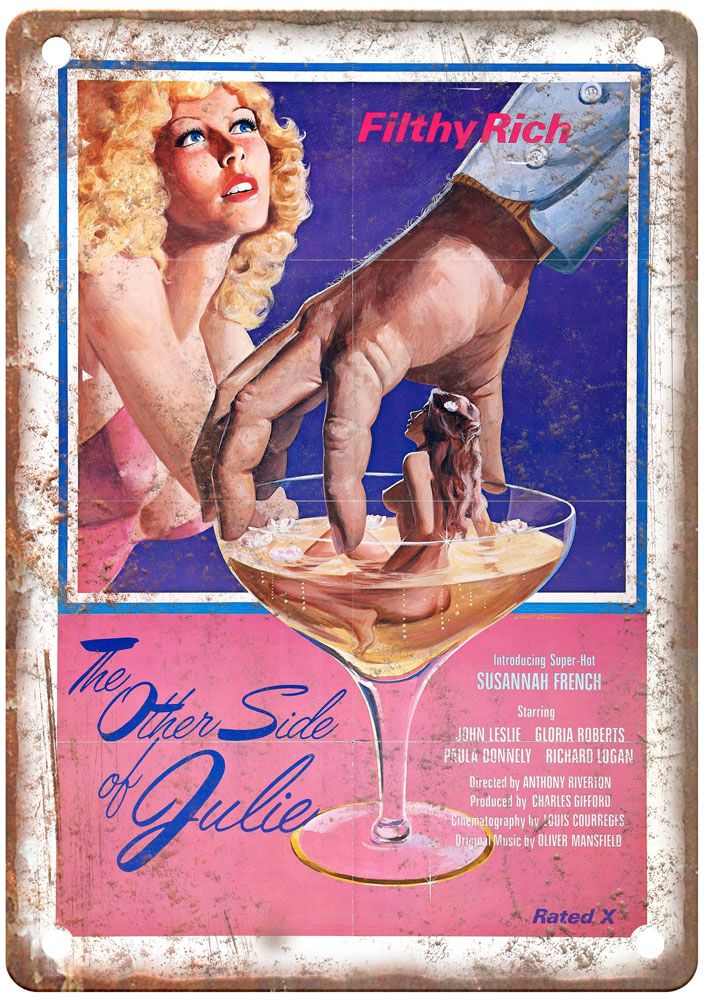 Other Side Of Julie Vintage Movie Poster Old Retro Look Metal Sign