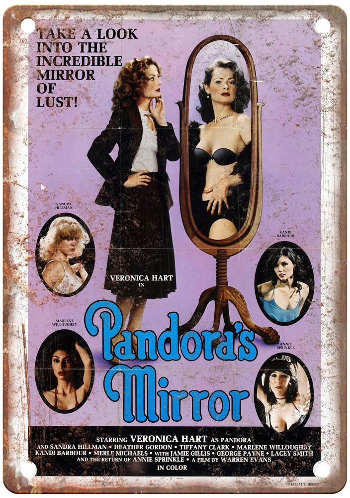 Pandoras Mirror Vintage Movie Poster Old Retro Look Metal Sign