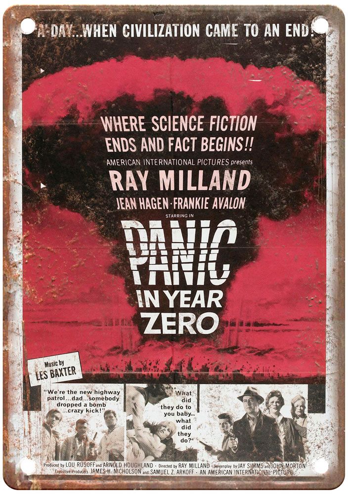 Panic In Year Zero Vintage Movie Poster Old Retro Look Metal Sign