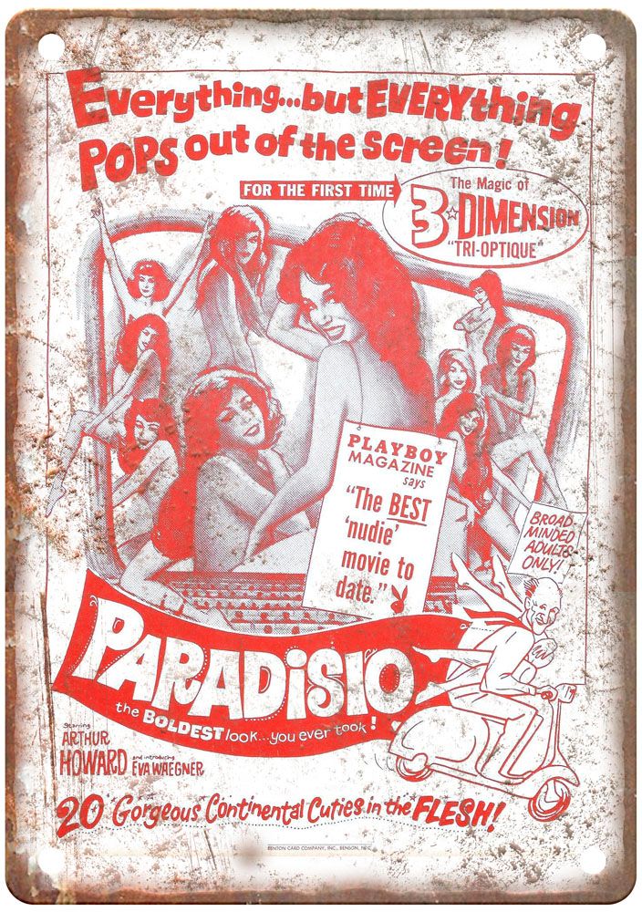 Paradisio 1961 Vintage Movie Poster Old Retro Look Metal Sign