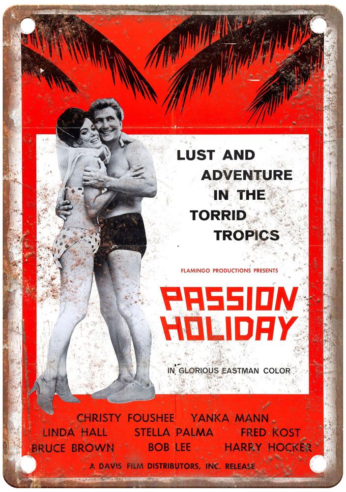 Passion Holiday Vintage Movie Poster Old Retro Look Metal Sign