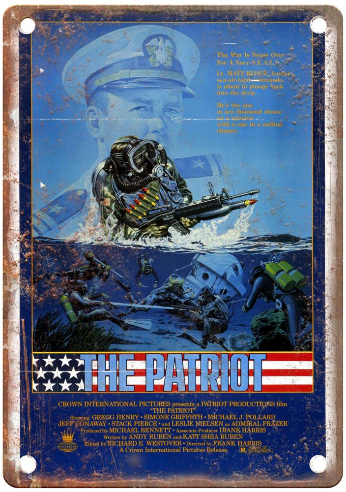 Patriot 1986 Vintage Movie Poster Old Retro Look Metal Sign