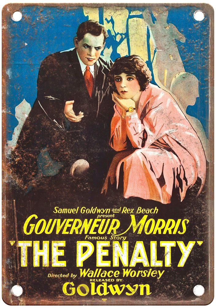 Penalty 1920 Vintage Movie Poster Old Retro Look Metal Sign