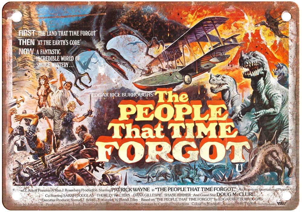 People That Time Forgot Vintage Movie Poster Old Retro Look Metal Sign